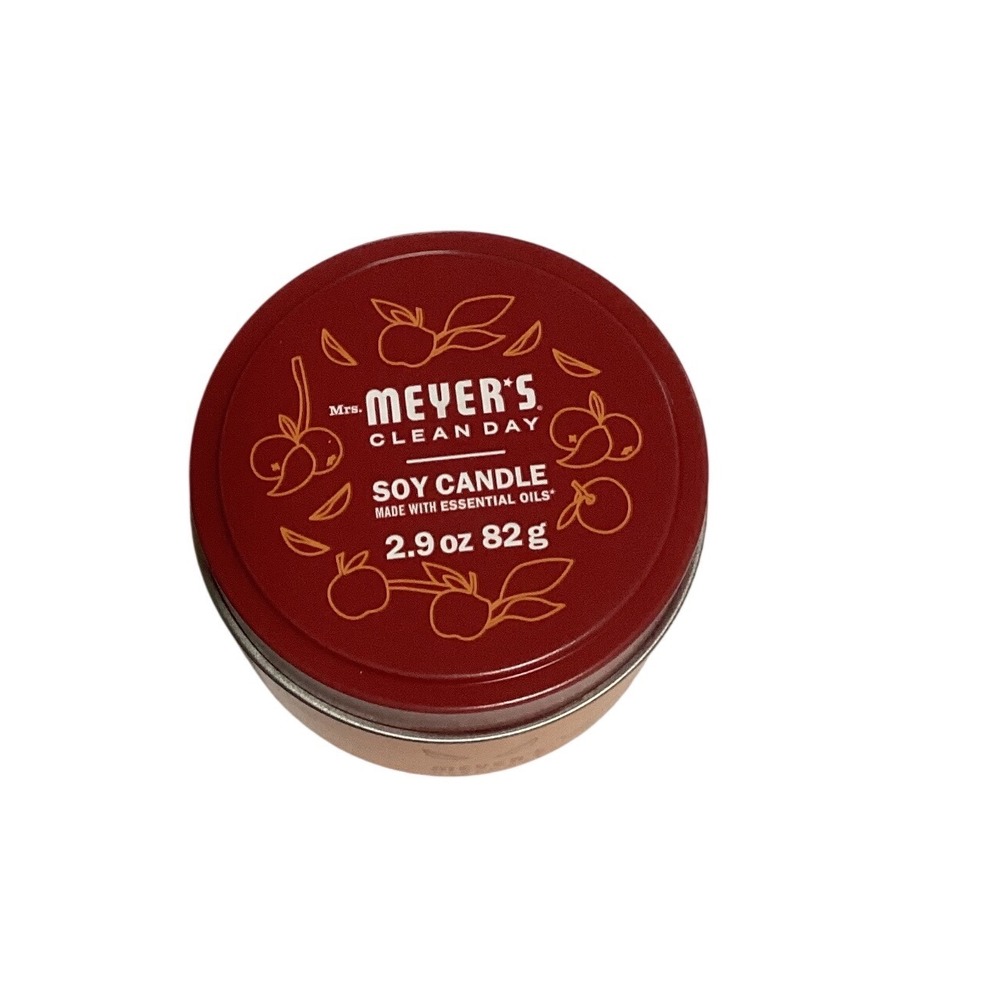 Mrs. Meyer's Clean‎ Day Apple Cider Soy Candle 2.9 oz Travel Tin Essential Oils